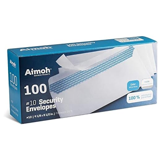 #10 Security Tinted Self-Seal Envelopes - No Window - EnveGuard, Size 4-1/8 X 9-1/2 Inches - White - 24 LB - 100 Count (34100)