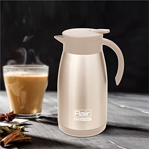 Image of Flair Cafe Vacuum Insulated Steel Kettle 1000 ML (Gold)