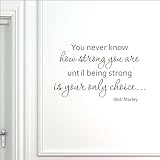 You Never Know How Strong You are Until Being Strong is Your Only Choice | Inspirational Sign | Motivational Sign | Brown