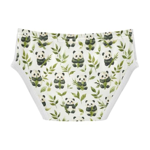 Boys' Exclusive Briefs Toddler Underwear 95% Combed Cotton Boxerbriefs 2T Watercolor Panda Bamboo Pattern2