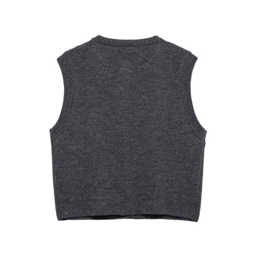 Women’S Sleeveless Button Down Knit Vest Round Neck Lightweight Knit Casual Tank Tops2