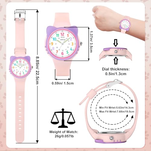 Image of Juboos Kids Watch Analog for Boys Girls Toddler, 3ATM Waterproof Wirstwatch Learning Time and Easy to Read