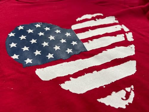 Image of Arshiner 4th of July Shirt for Girl Patriotic American Flag Ruffle Short Sleeves Shirts Tops Tee Blouse