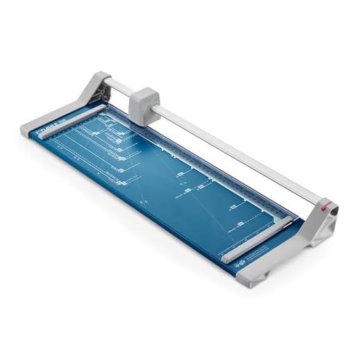 Dahle Rogneuse 508 Modèle 2020 (Capacité de Coupe jusqu'à 6 Feuilles, DIN A3, 460mm de Coupe, Auto-Affûtante, Pression Automatique) Bleu