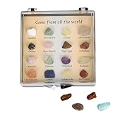 16 PCS Healing Crystal Gifts, Crystals and Gemstones, Crystal Set, Crystals Gemstones Bulk, Natural Gemstones,Raw Stones,Crystal Gravel with Instruction, for Meditation, Balancing Yoga - Image 1