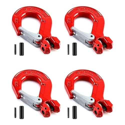 Bloepum Clevis Hook with Latch, 4 Pack, 5/16Inch, 2470 Lbs Load Limit, Grade 80 Drop Alloy Steel Easy Install