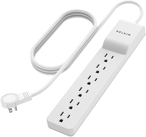 Belkin Protector de sobrecarga con cable de alimentación 6 salids (enchufe giratorio) 6 patas NA