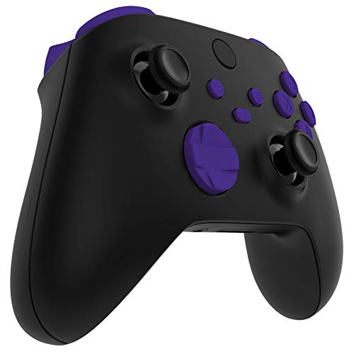 Image of eXtremeRate Replacement Buttons for Xbox Core Wireless Controller, Purple DIY Accessories Kit LB RB LT RT Bumpers Trigers Dpad ABXY Start Back Sync Share Keys Parts for Xbox Series X & S Controller