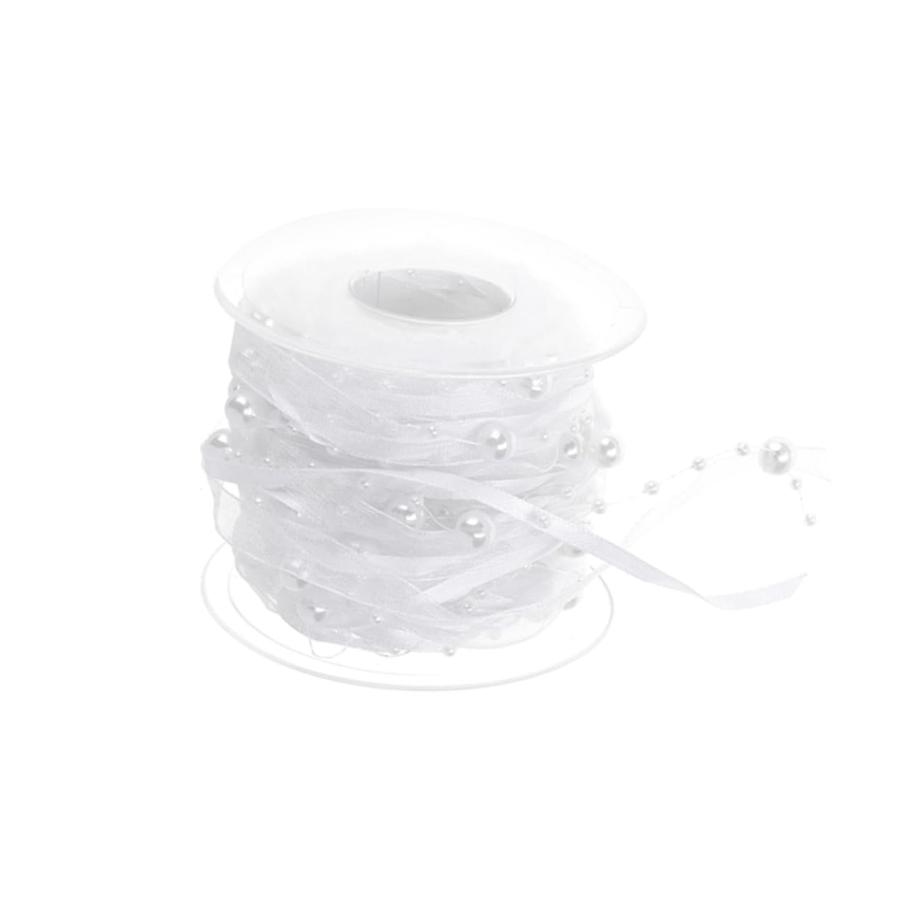 SEWACC Bindeband Für Brautstrauß 3 Rollen Piyester Gurtbänder Für Party Geschenkband Blumenstraußbänder Für Paket Hochzeitsband Dekoratives Perlenband Hochzeitsdeko Perlen