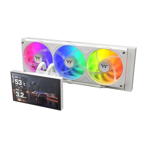 Thermaltake ST360 Ultra ARGB CPU Liquid Cooler with Detachable Display Snow