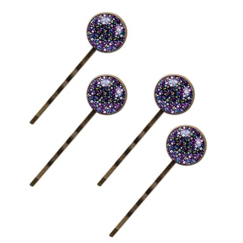 Barrettes à cheveux fleur violette pour fixer les mèches rebelles avec style et douceur