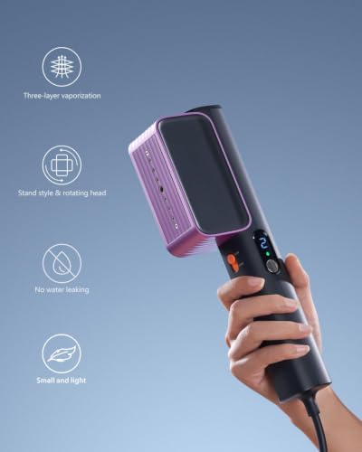 Image of G7 Dual Voltage Steamer for Clothes, 100-240V Travel Size Steamer (pink)