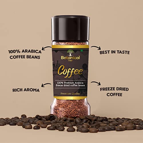 Image of LEANBEING Botanical Sage- Instant Coffee Powder Bottle|100% Arabica Freeze Dried|100 Grams