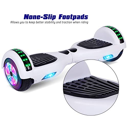 Felimoda Hoverboard for Kids Ages 6-12, 6.5” Two-Wheel Self Balancing Hoverboard with Bluetooth and LED Light, UL2272 Certified