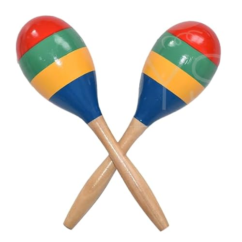 Cobo Regalo, S.L PAR MARACAS DE MADERA MULTICOLOR - Talla Única