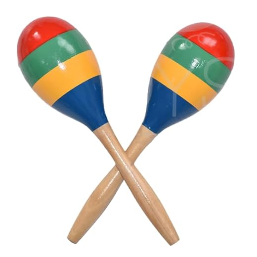 Cobo Regalo, S.L PAR MARACAS DE MADERA MULTICOLOR - Talla Única