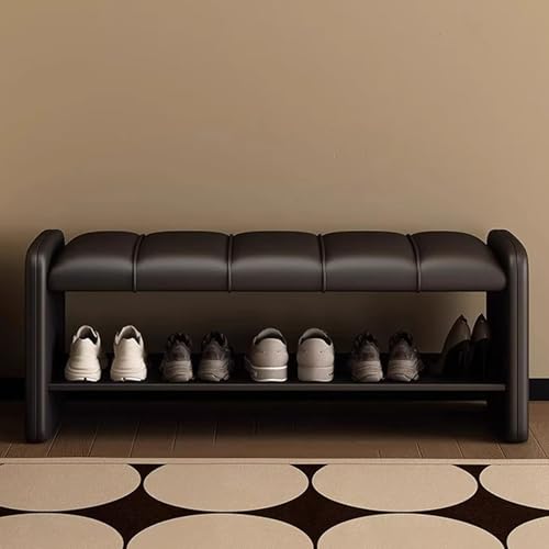 Meuble rangement chaussures entrée compact 2 niveaux avec assise