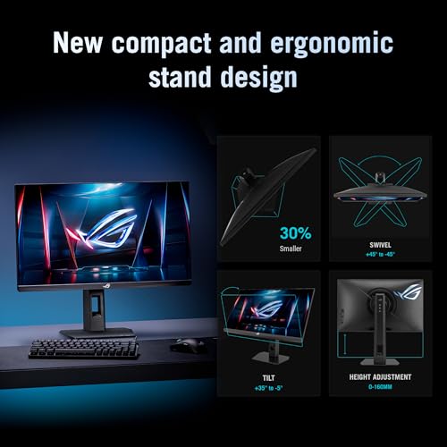 ASUS ROG Strix Ace 24” 1080P Esports Gaming Monitor (XG248QSG) - Full HD, Super TN Panel, 610Hz, 0.1ms, VRR, Low Input Lag, DisplayHDR400, Tripod Socket, HDMI 2.1, 3 yr Warranty by ASUS - Image 6