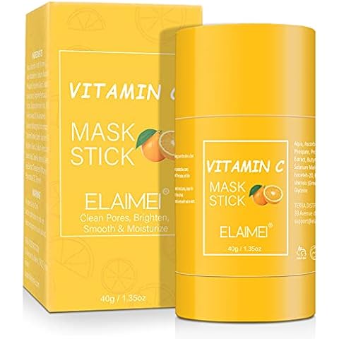 Vitamin C Mask Stick for Face, Purifying Solid Vitamin C Clay Stick Mask For Blackhead Remove, Anti-Acne Oil Control & Clean Pores for All Skin Types Women and Men Cover