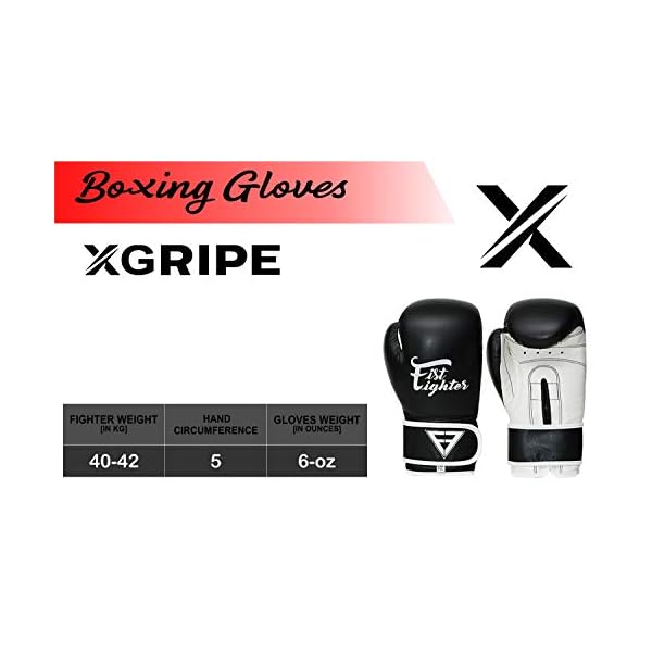 XGRIPE-Boxing-Gloves-for-Kids-Gift-Box-Children-Martial-Arts-Training-Equipment-PU-Flex-Leather-MMA-Boys-Girls-Punching-Bag-Gloves-Kickboxing-Muay-Thai-Youth-Junior-Gloves XGRIPE Boxing Gloves for Kids Gift Box Children Martial Arts Training Equipment PU Flex Leather MMA Boys & Girls Punching Bag Gloves Kickboxing Muay Thai Youth Junior Gloves. (6oz, Black/White) FF-001