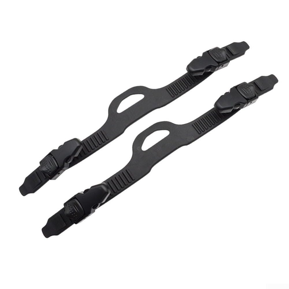 Replacement Fin Straps, Adjustable Rubber Flipper Bands for Swimming, Snorkeling & Scuba Diving, Secure Fit for Various Foot Sizes, For Easy Installation on Most Fins, Black(S/M)