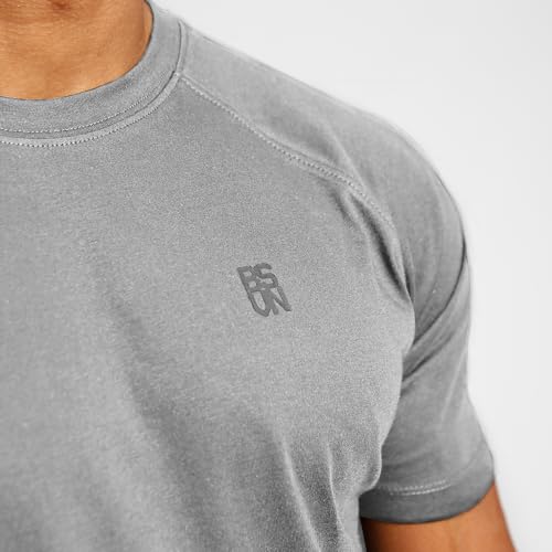Image of Casual Short Sleeve Crew Neck Classic Wicking Breathable Fitness Muscle Athletic T Shirts Mens