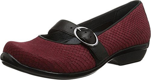 Dansko Women's Orla Mary Jane Flat, Cranberry Snake, 38 EU/7.5-8 M US