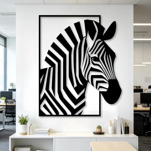 Iroroce Zebra Metal Wall Art, Zebra Metal Wall Decor, Wall