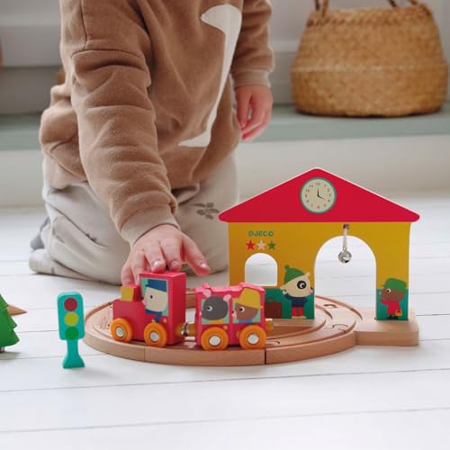 Image of DJECO Minitrain Wooden Train Set