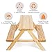 WilBee Kids Picnic Table Set, Toddler Table for Babies or Children, Table & Chair Bench Set in Backyards, Lawns, Garden and Beaches - Wooden Outdoor Activity Table
