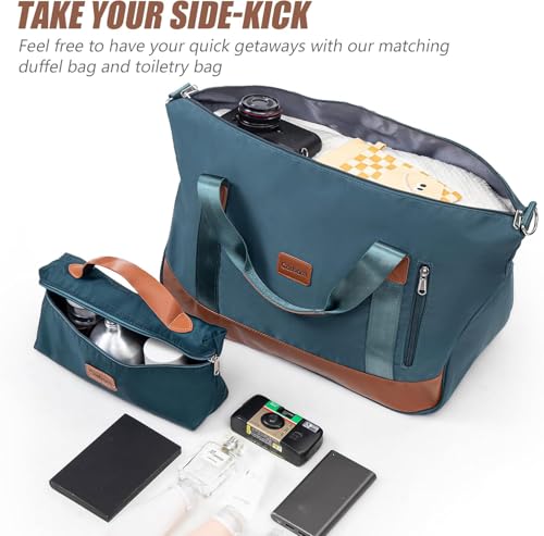 Image of Cosbarn Carry On Luggage Sets 3 Piece, 20 Inch Luggage 22x14x9 Airline Approved with Wheels and TSA Lock, ABS Lightweight Hardshell Travel Suitcase Set with Duffel Bag Travel Bag for Men Women