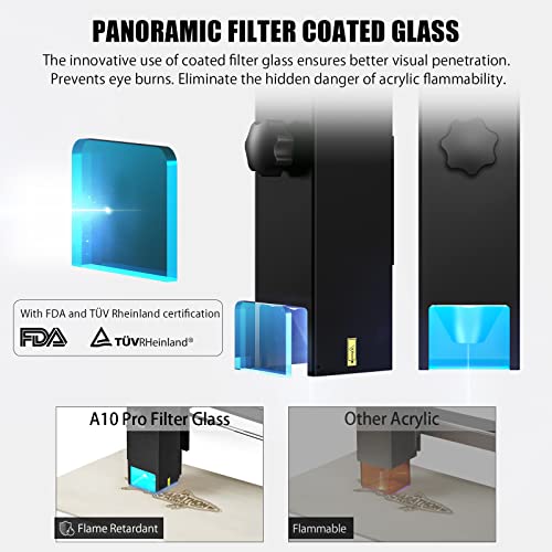 Gravador a laser oficial ATOMSTACK A10 Pro/X7 Pro/S10 Pro, máquina de gravação a laser de 10000 mW,