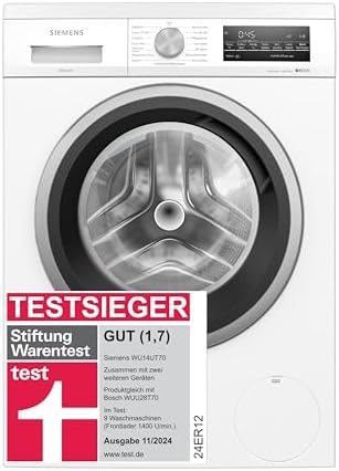 Siemens WU14UT70, Stiftung Warentest Testsieger*, Waschmaschine i...