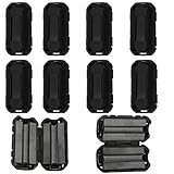 Matériaux durables pour une utilisation prolongée: Fabriqués avec une coque en plastique résistant et un noyau en ferrite de qualité, ces clips garantissent une durabilité exceptionnelle et une longue durée de vie, même sous utilisation régulière.