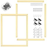 DoubleFill 2 Pack 12x16 Inch DIY Canvas Stretcher Bars Canvas Frame Wood Frames Kit Easy to Assemble for Prints, Posters, Oil Painting, Painting, Embroidery Stitch and Needlepoint Arts