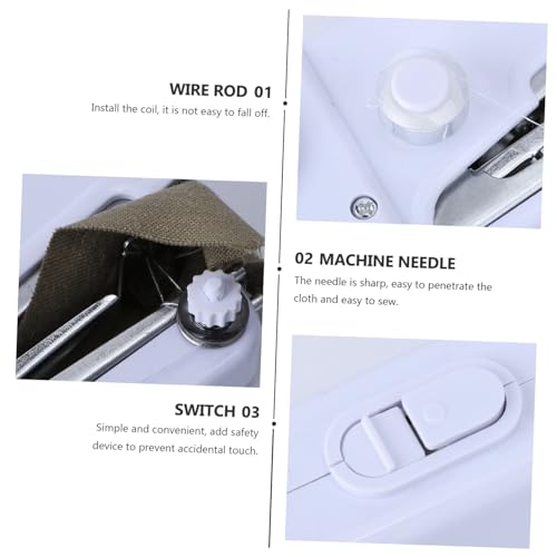 Operitacx Elektrische Naaimachine Draagbare Naaimachine Handige Automaat Maquina De Afeitar Naaimachines Mini-naaimachine De Naaimachine Draadloze Naaimachine Handbediend Kleine Naaimachine - Image 6