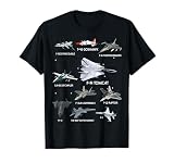 American Fighters Jets Funny Plane Aviation Enthusiasts T-Shirt