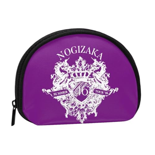 乃木坂 46logo (4) 軽量 貝殻型 小銭入れ 12x9x5cm 防水 ミニ収納バッグ 化粧品・キー収納 おしゃれ