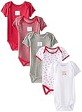 Burt's Bees Baby Set Of 5 Organic Short Sleeve Bodysuits