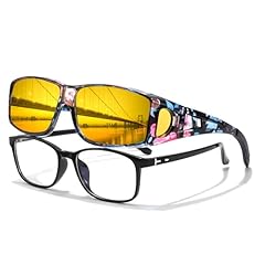 A16 Floral Frame/ Yellow Lens Night-vision Glasses