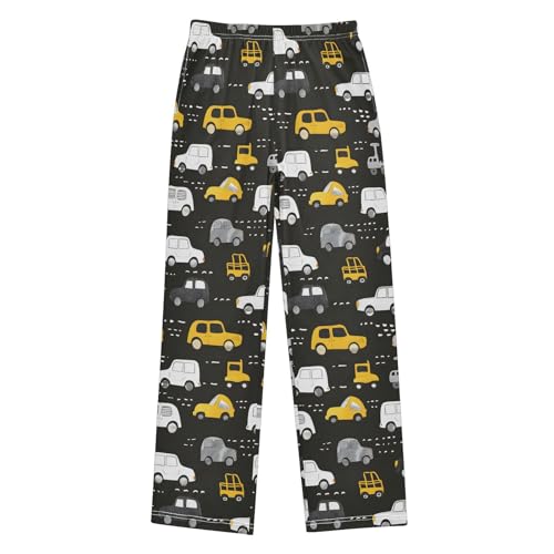 Pajama Pants Cartoon Cars Black Graffiti Long Sleep Pants Lounge Bottoms