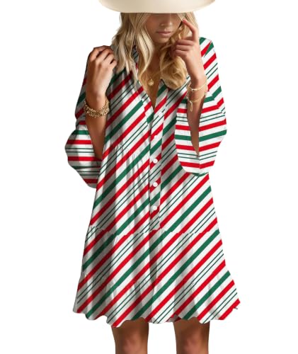 Image of Opemiby Summer Dresses for Women 2026 Flowy Ruffle 3 /4 Bell Sleeve V Neck Tiered Casual Babydoll Boho Floral Beach Mini Dress