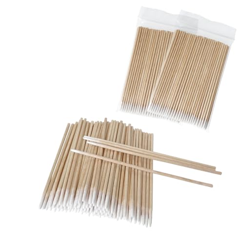 Pointed Cotton Swabs 4 Inch - 200 Pcs, Precision Tip Swab for Nail