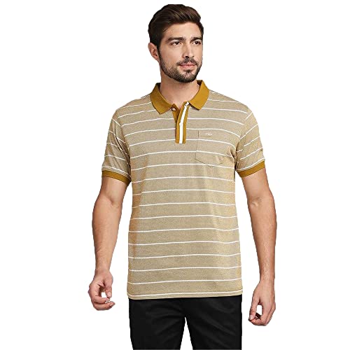Image of Colorplus Men's Pure Cotton Solid Pattern Classic Fit Polo Neck Half Sleeve Casual T-Shirt