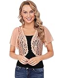 【Varios Estilos de Uso】Puede combinar los torera elegante con camisetas sin mangas o un vestido para ayudarlo a ocultar sus brazos, grado máximo para modificar su hombro.