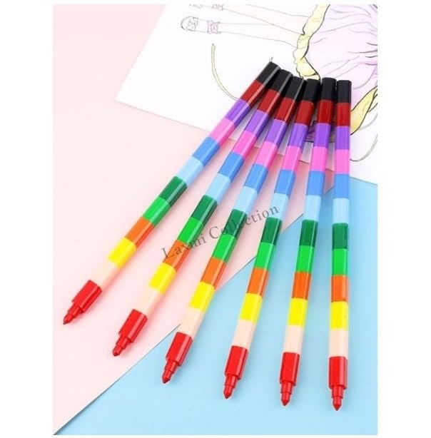 Laxmi Collection 1 Pcs Sticks Stacking Crayons Buildable Crayons Toys for School Boys Girls Birthday Return Gifts in Bulk for Kids Multi-color (Pack Of 1) (B0CYVBCSRW) Amazon Price History, Amazon Price Tracker