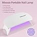 Misssix Short Almond Gel Nail Tips Kit, 216Pcs Pre Etched Clear Fake Nails, Full Cover False Nail 9-in-1 Gel Glue and Portable Mini U V Nail Lamp for Women 12 Sizes