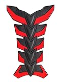 OnlyYou.X New Gas Tank Protector for Motocycle Fishbone Decal for Motocycle's Gas Tank Rubber Fishbone Sticker for Gas Tank Black and Red