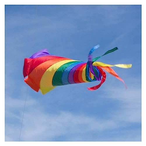 2 Maniche A Vento Arcobaleno 99cm Per Esterno | Bandiere Colorate Da Giardino E Eventi - 4