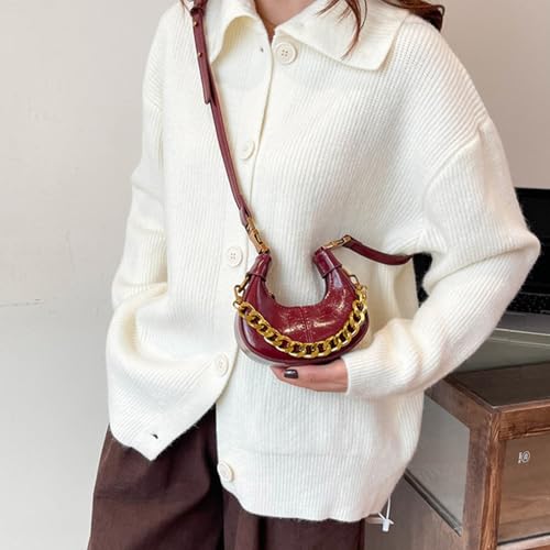 Women Bag Semicircle Crossbody Bag Autumn Winter Shoulder Bag Handbag and Purse Retro Messengers Bag for Travel Daily3